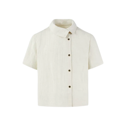 Lyocell Linen Stand Collar Shirt
