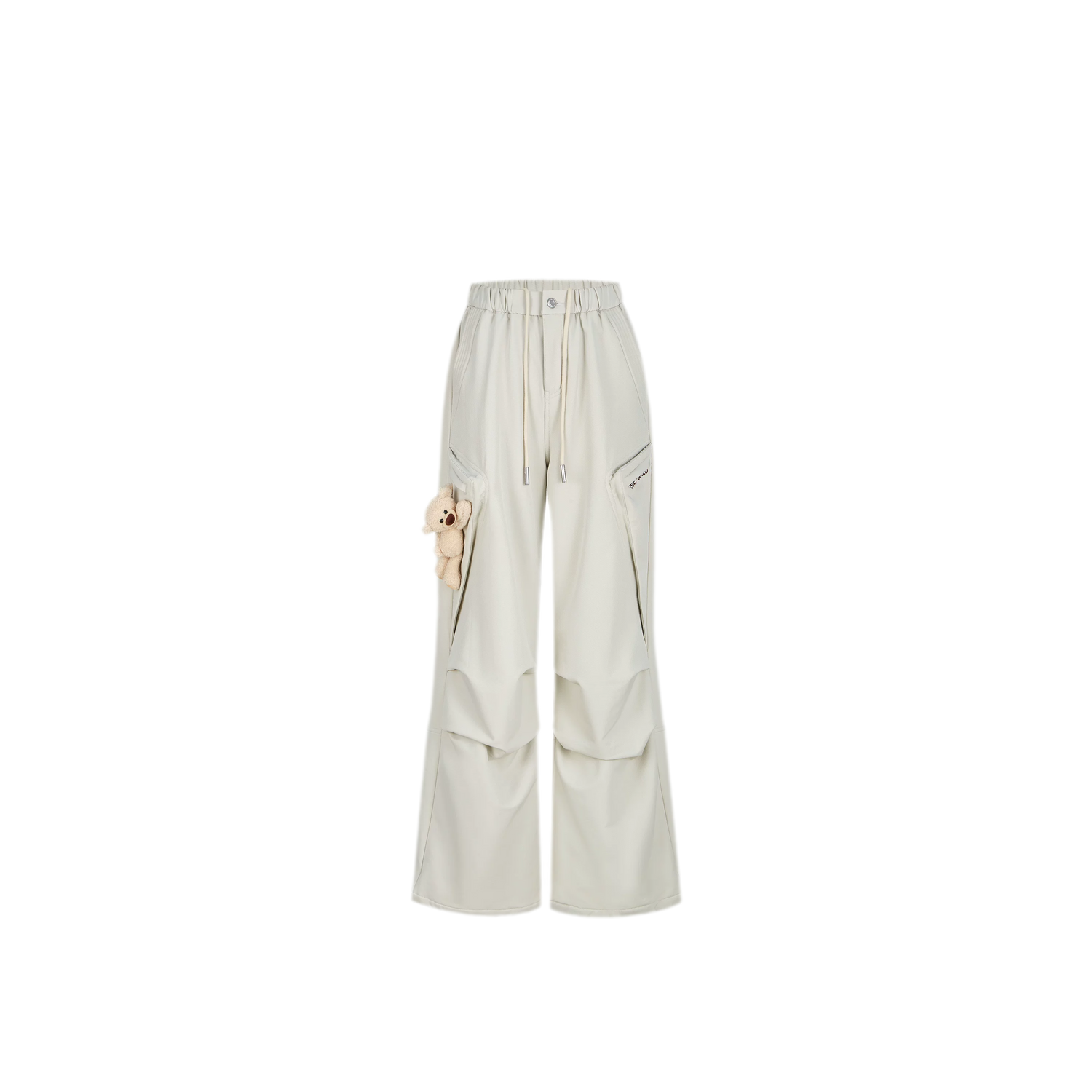 Fleece-Lined Drawstring Cargo Pants