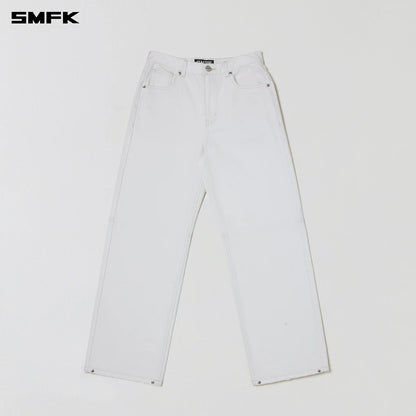 Cross Statue Wide Straight Jeans