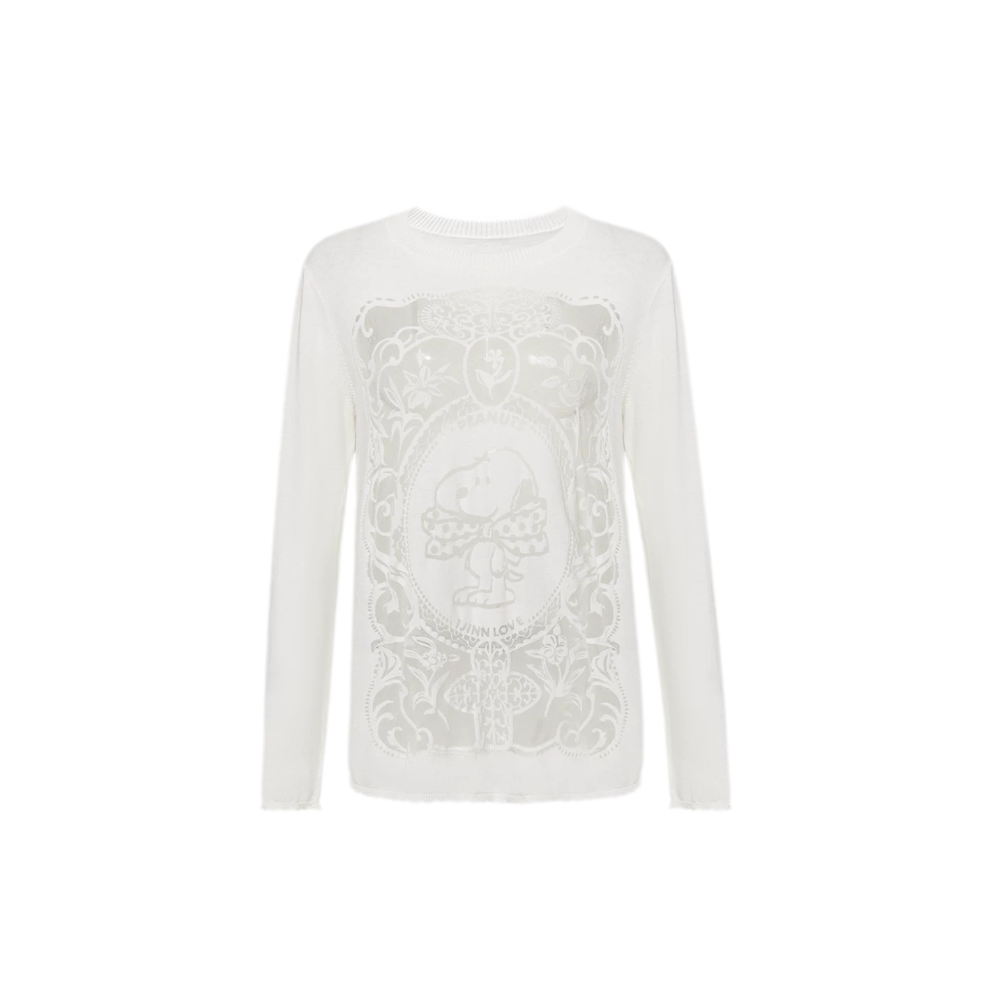 Burnout Graphic Knit Sweater