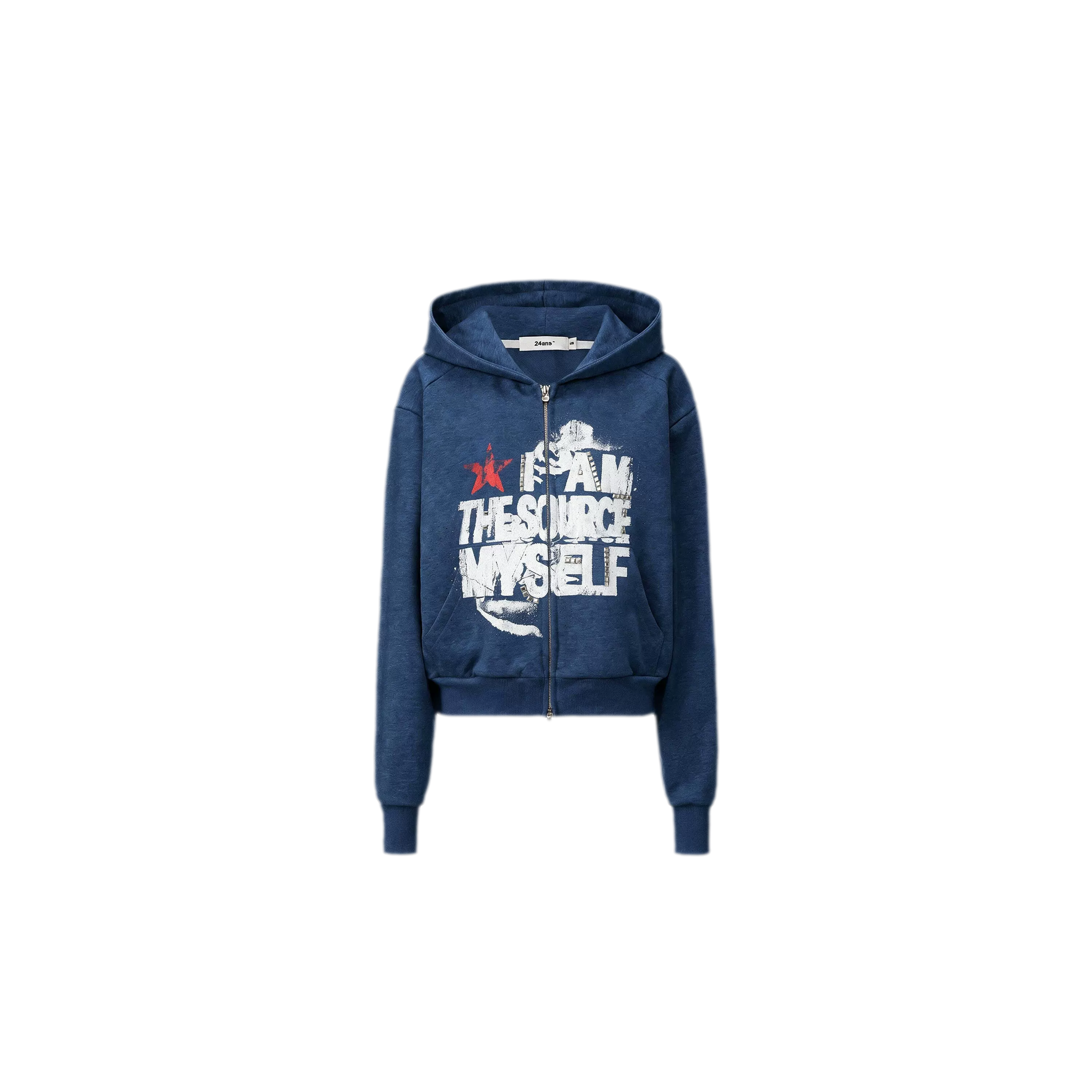 Graphic Cropped Hoodie Pants Set