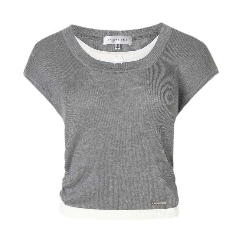 Ruched Layered T-Shirt