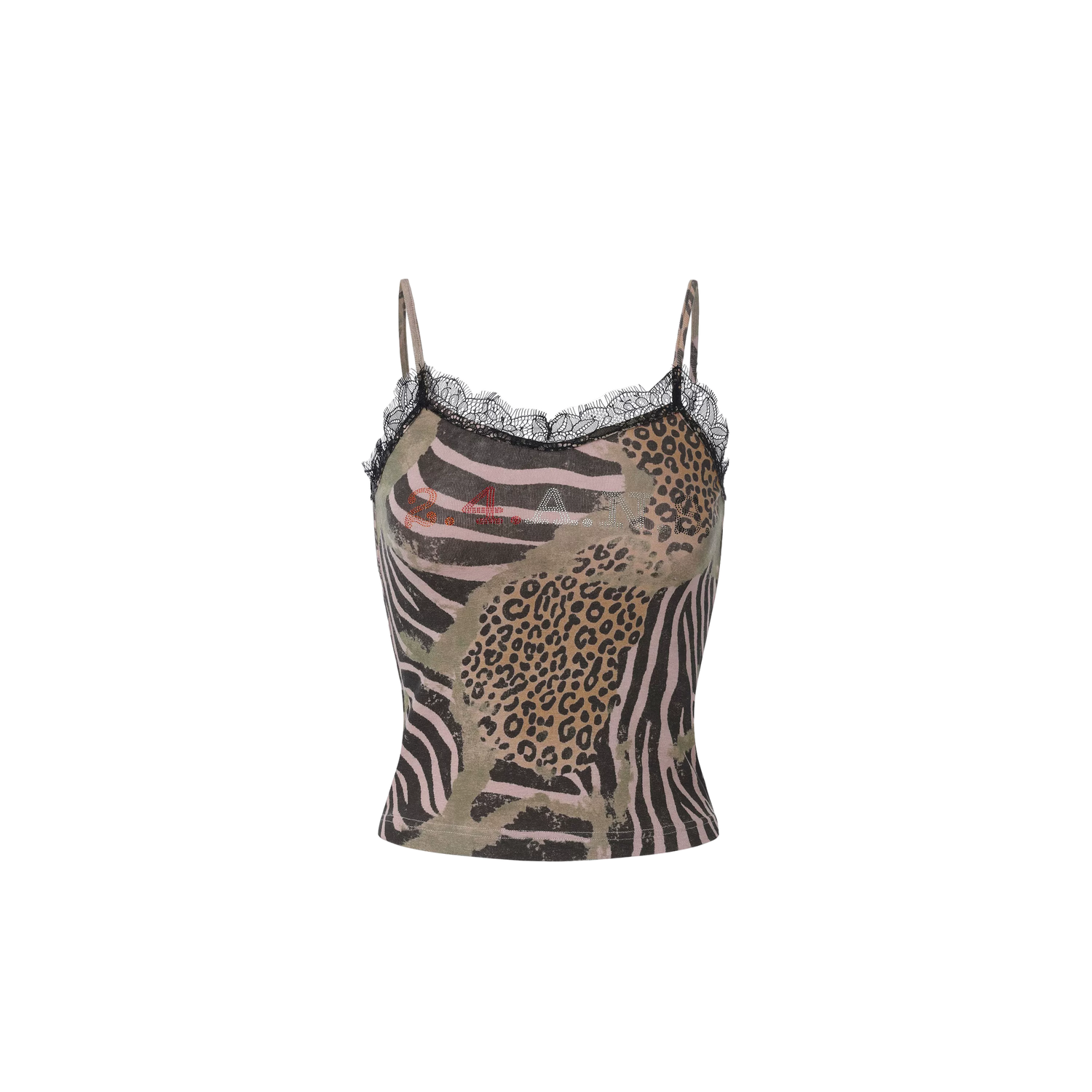 Gradient Print Camisole with Rhinestone Detail