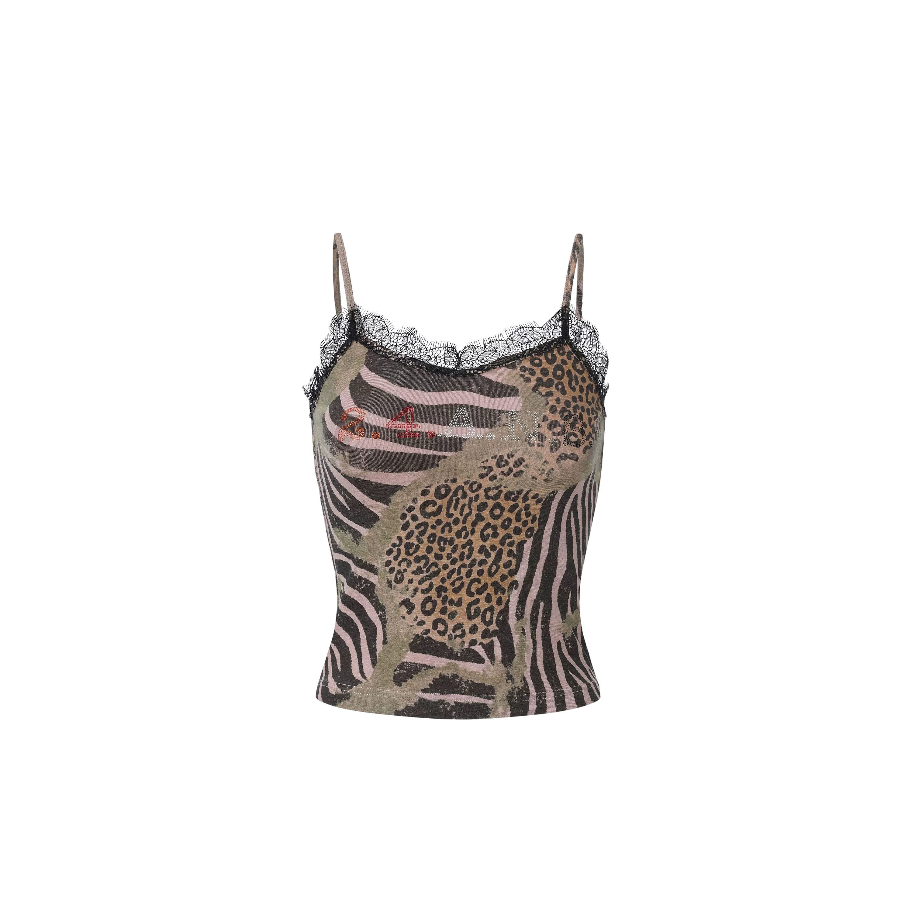Gradient Print Camisole with Rhinestone Detail