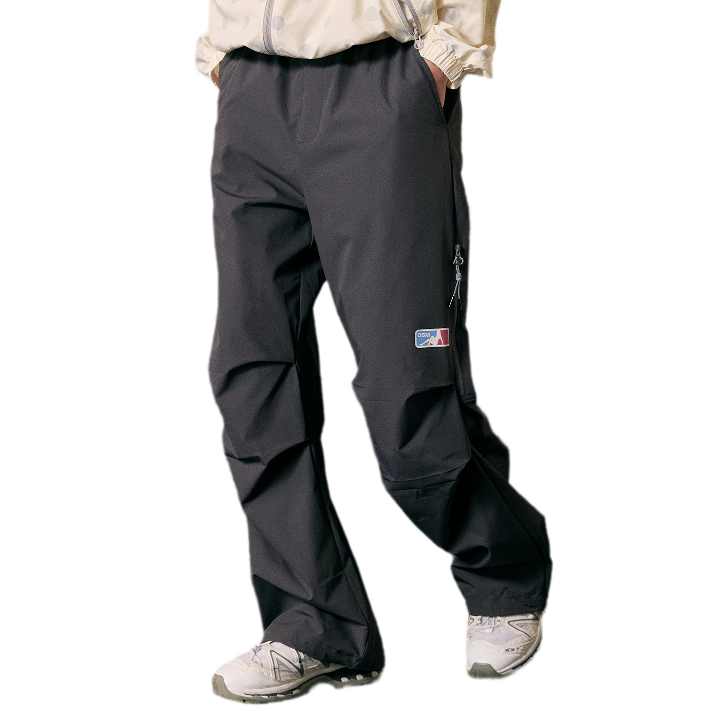 Stretch Contrast Parachute Pants
