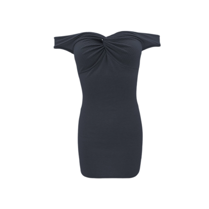 Ruched Twist Off-Shoulder Dress