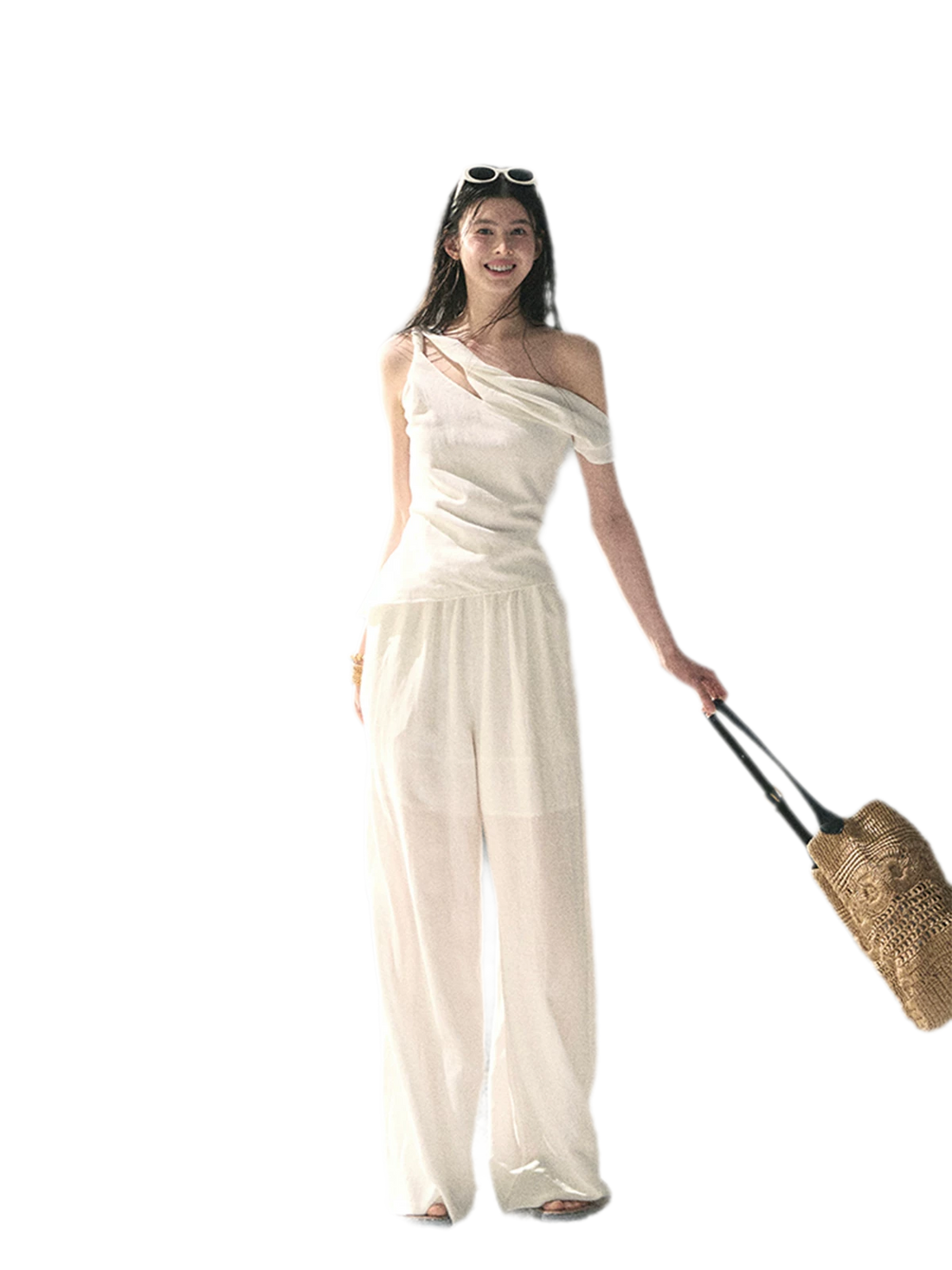 Textured Slouchy Wide-Leg Set