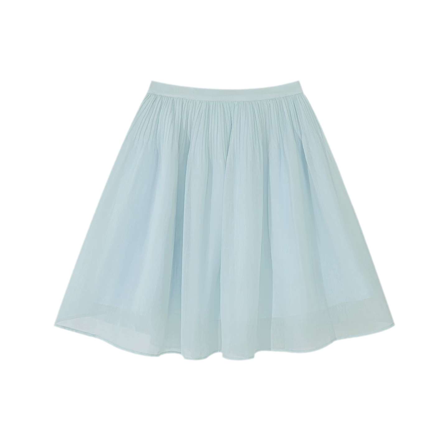 Pleated Floral A-Line Skirt
