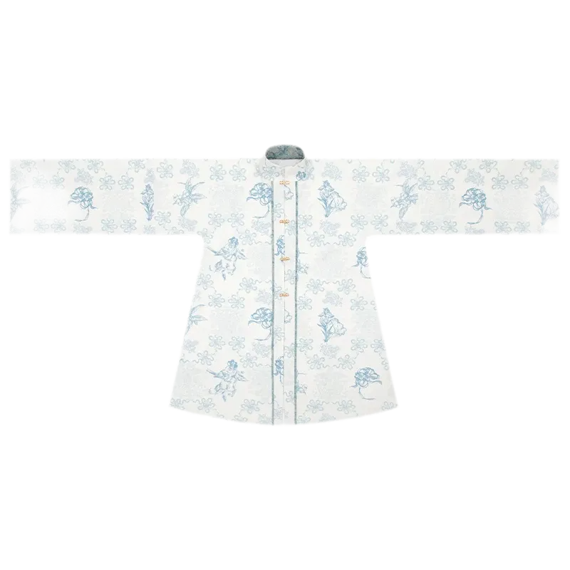 青花碎玉 Blue-and-White Jade Shards Ming-Style Stand-Collar