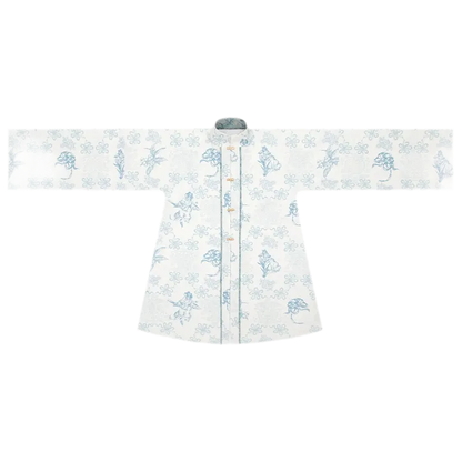 青花碎玉 Blue-and-White Jade Shards Ming-Style Stand-Collar
