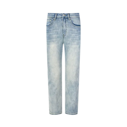 Washed Yellow Mud Straight Jeans