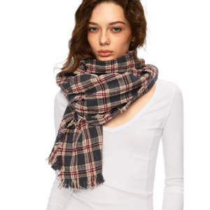 Gray/Red Plaid