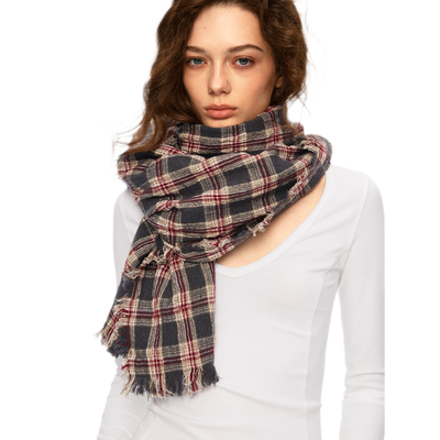 Gray/Red Plaid