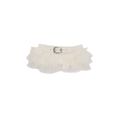 Layered Lace Waist Cincher Skirt