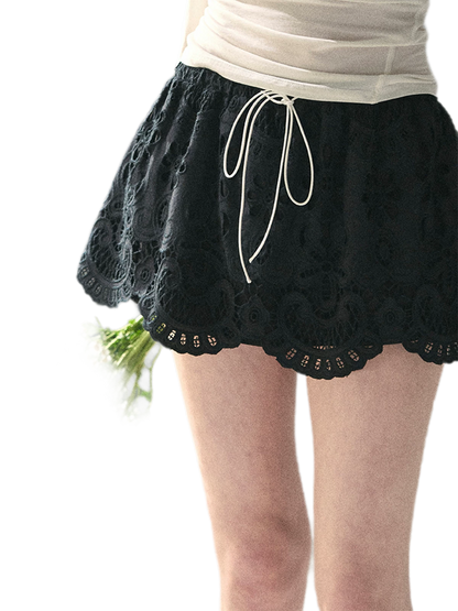 Lace A-Line Mini Skirt