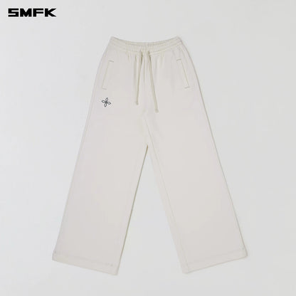 Cross Statue Wide-Leg Cotton Sweatpants