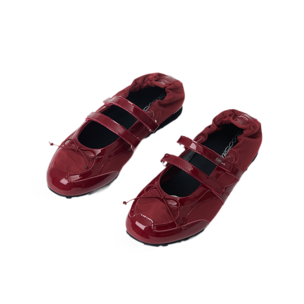 Ruched Ballet Strap Shoes