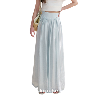 Pleated Wide-Leg Pants