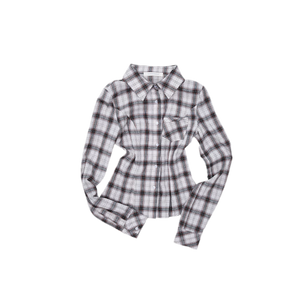 Beige Plaid Shirt (Pre-order) / S