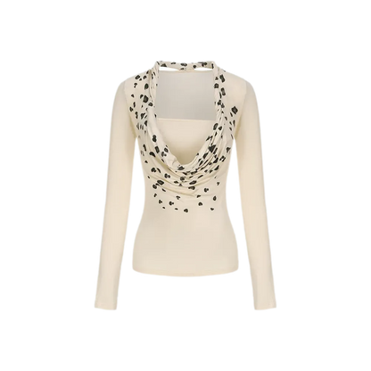 Leopard Twist V-Neck Top