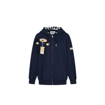 Áo khoác hoodie thêu lót nỉ