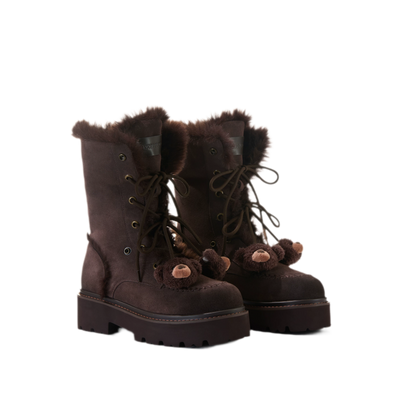 Plush Cuff Chunky Mid-Calf Boots