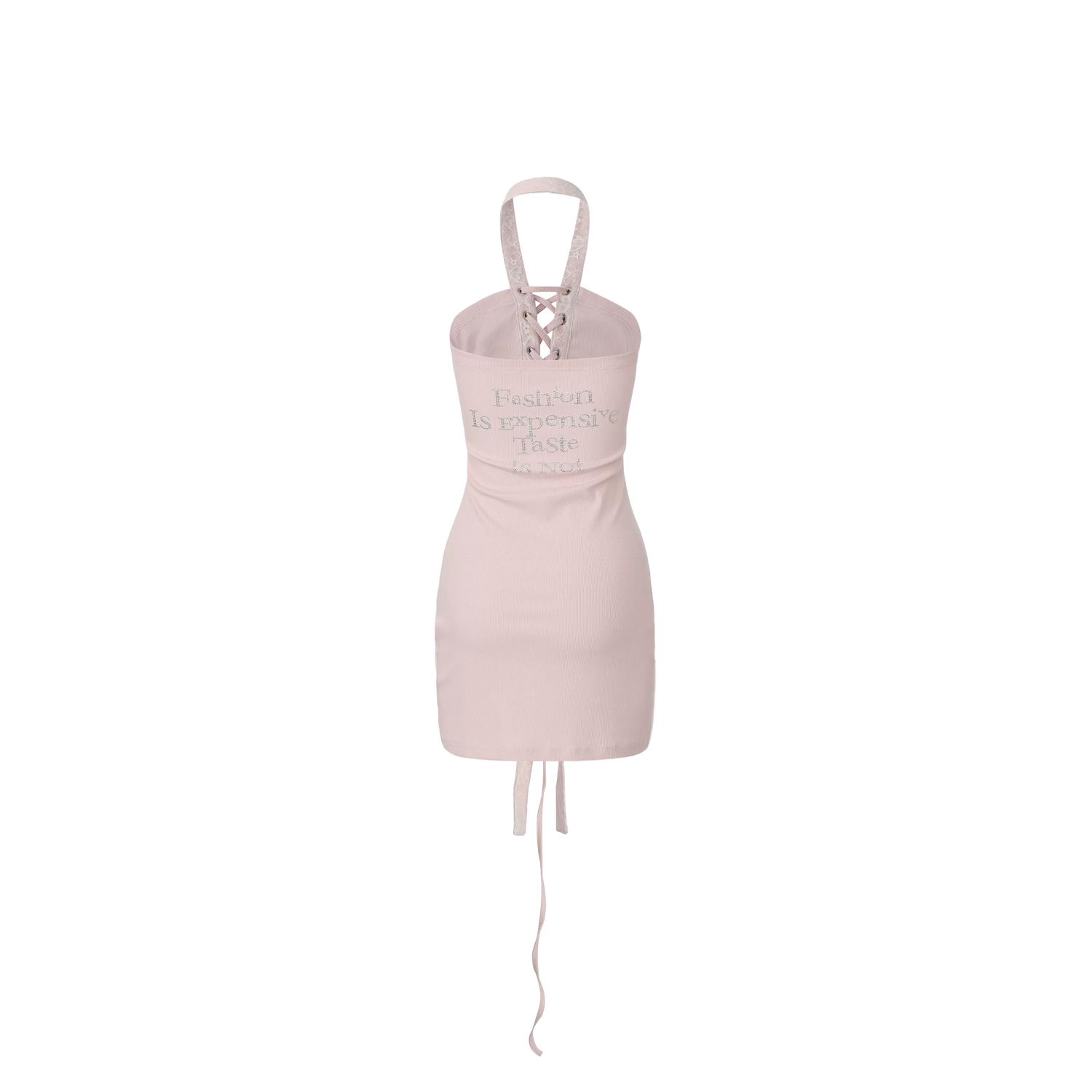 Halter Neck Reversible Lace Dress