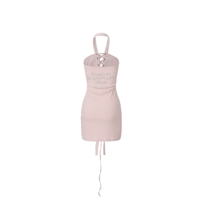 Halter Neck Reversible Lace Dress