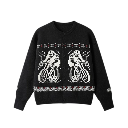 Fair Isle Relaxed Cardigan Sweater