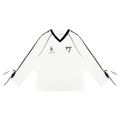 Colorblock Bow Embroidered Tee