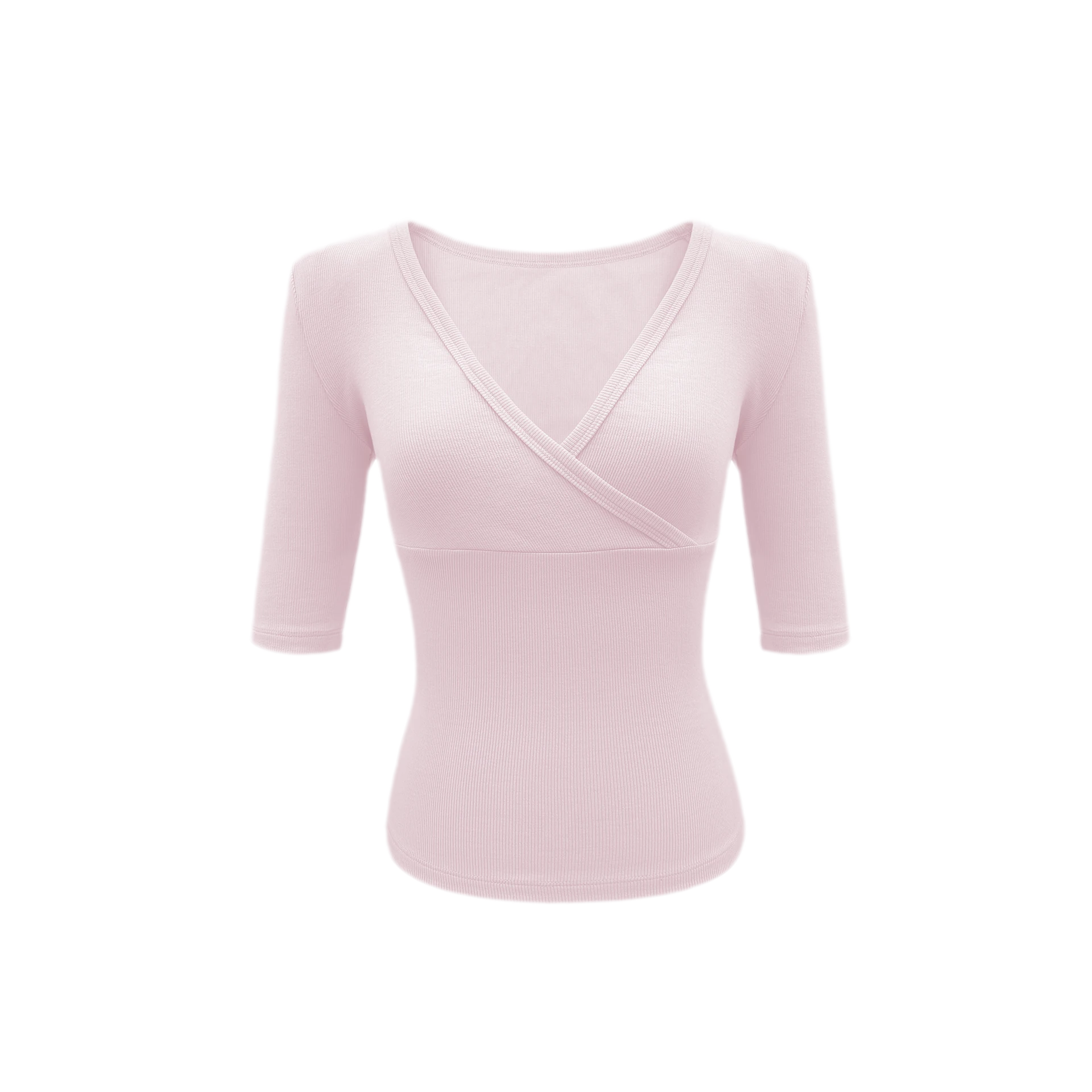 Crossover V-Neck Fitted Top