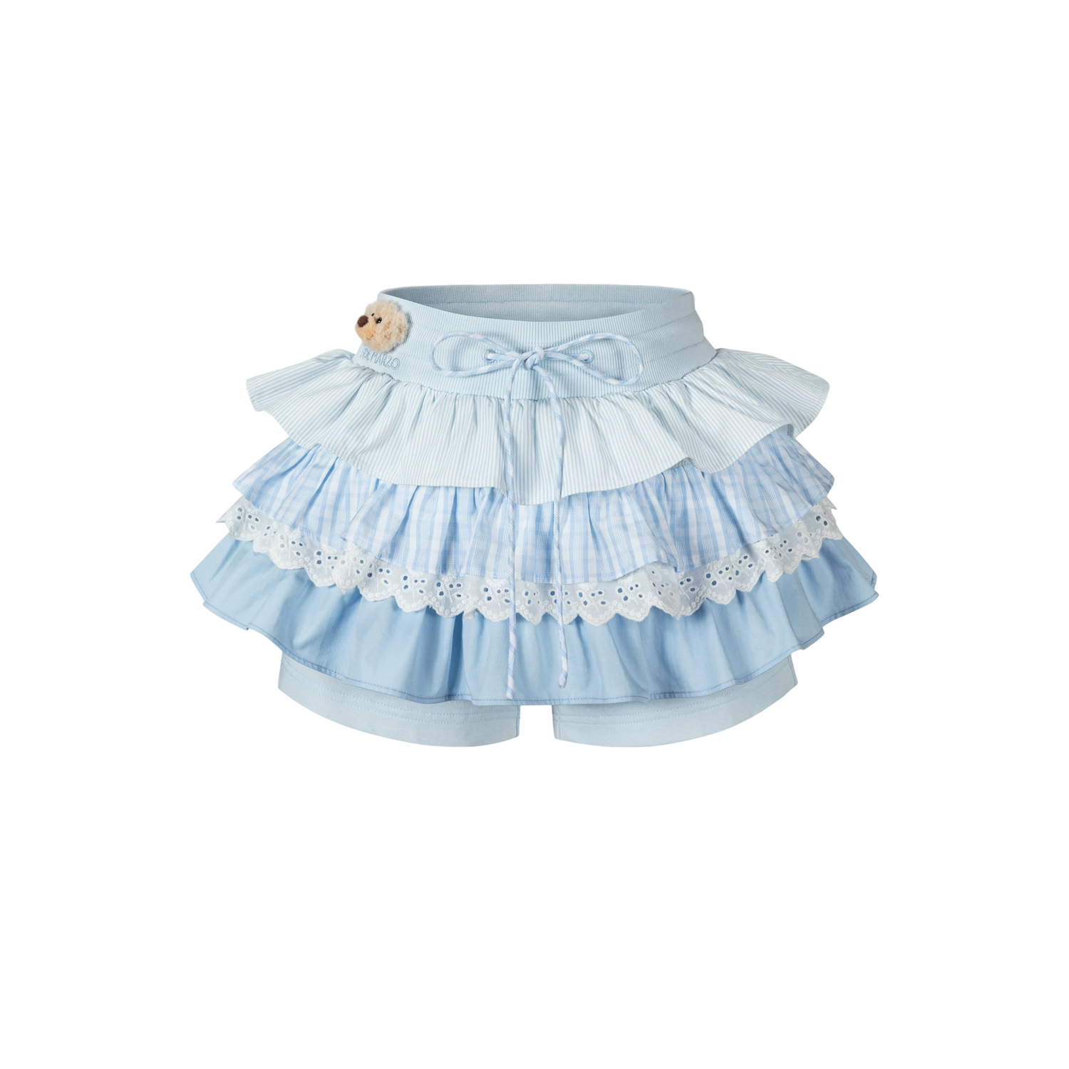 Patchwork Ruffle Shorts