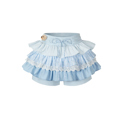 Patchwork Ruffle Shorts