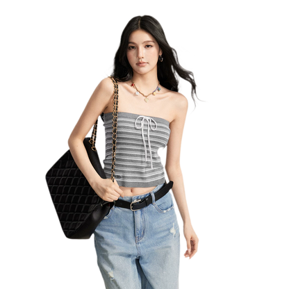 Striped Knit Bustier
