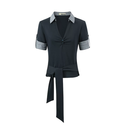 Korean Vintage Two-in-One Polo T-shirt