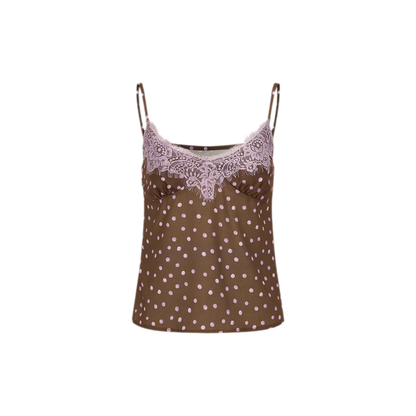 Southern France Polka Dot Lace Camisole &amp; Skirt