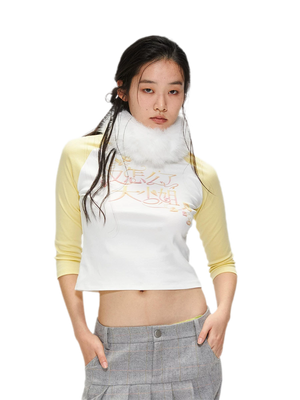White (Three-Quarter Sleeve) / S