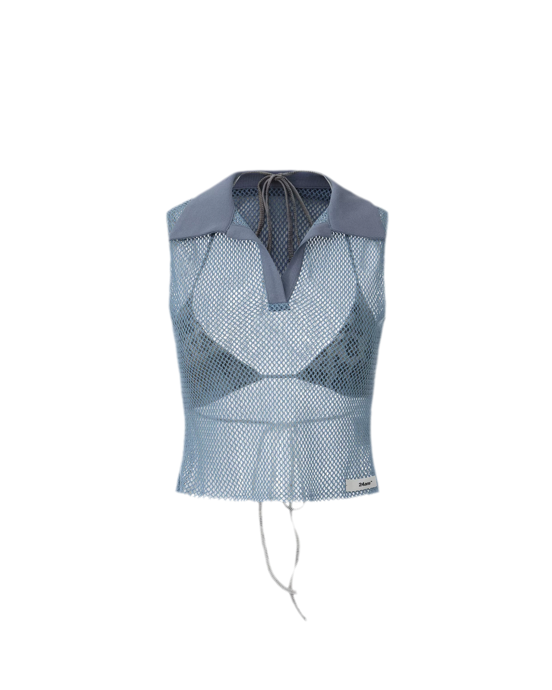 24ANS Mesh Polo Tank Set – Blue
