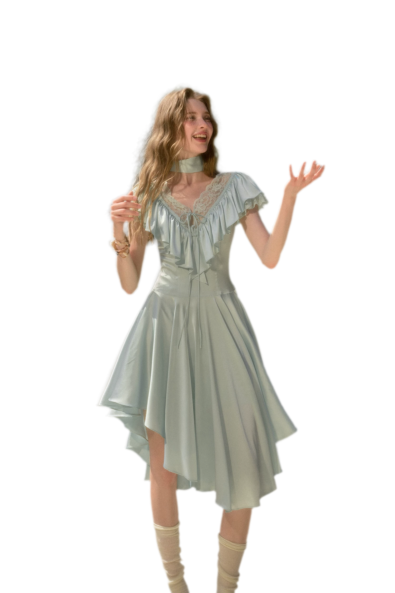 Lace V-Neck Dress