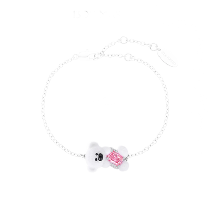 Armband mit beflocktem Zirkonia-Bären