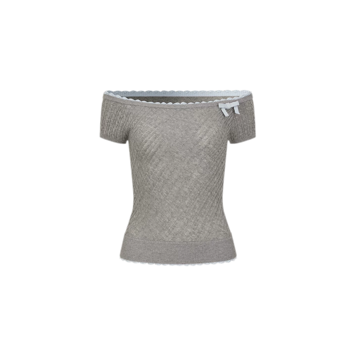 Off-Shoulder Knit Tee