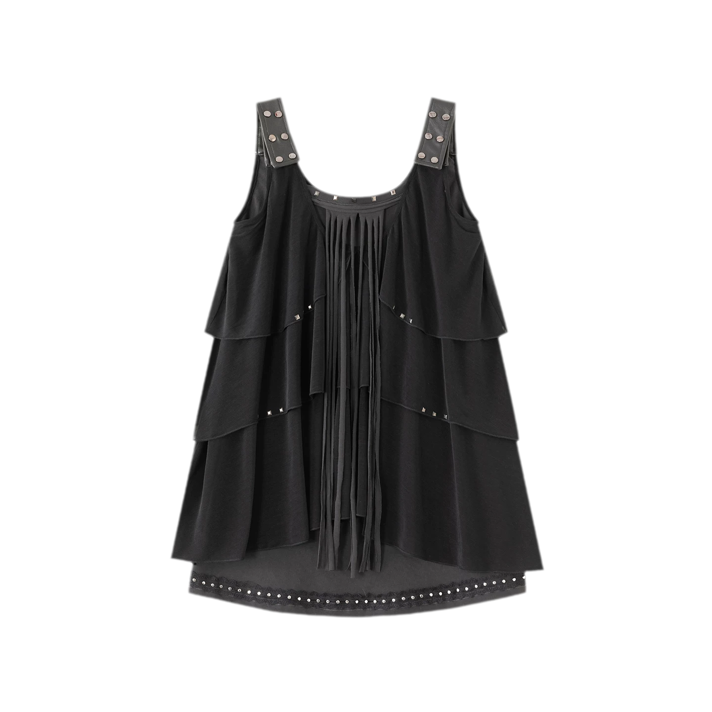 Ruffle Rivet Tiered Cami Dress