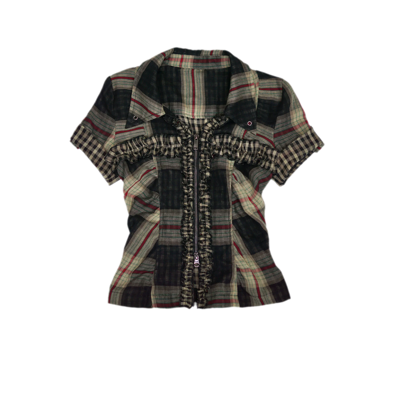 Studded Ruffle Short Shirt