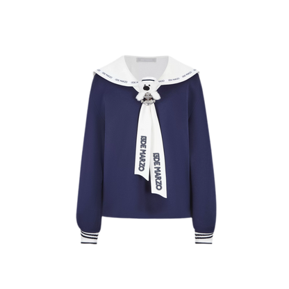 Sailor Collar Long Sleeve Top