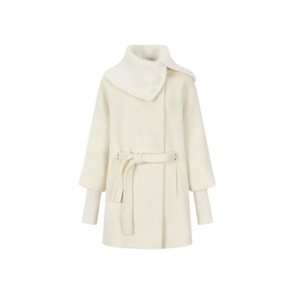 Double-Faced Asymmetric Wool Coat