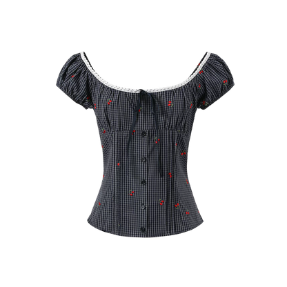 Vintage Bow Tie Waist-Defining Shirt