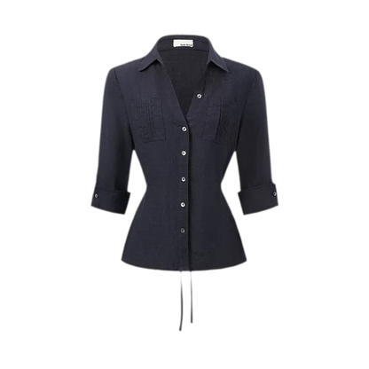 Tencel Linen Cinched Shirt