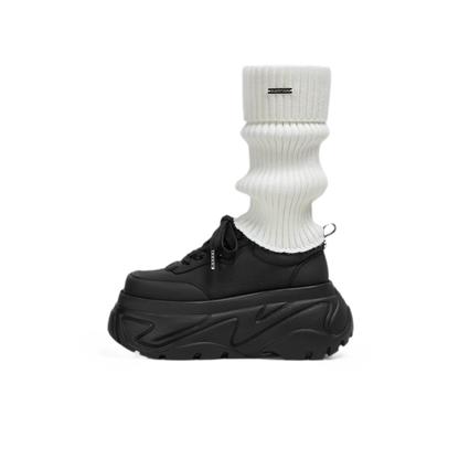 Square-Toe Thick Sole Shoes