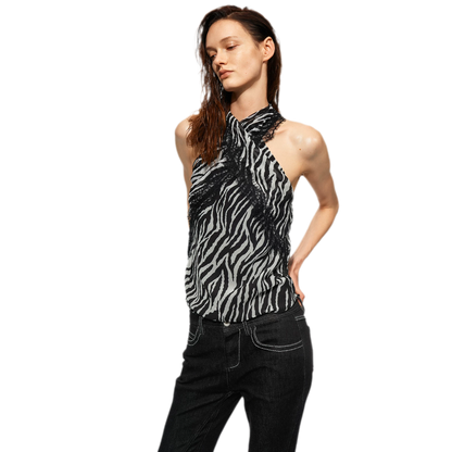 Sheer Halter Chiffon Cami