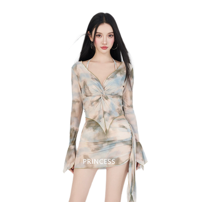 มัดย้อมเขียวแอปริคอต / M
